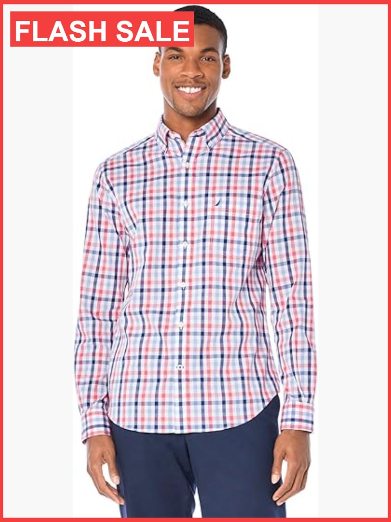 Classic Fit Stretch Cotton Button Down Shirt, Wrinkle Resistant
